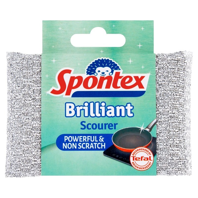 Spontex Brilliant Scourer är kraftfull, icke -skrap och lätt att skölja