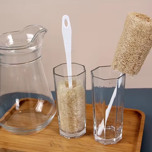Koppborste Luffa Svamp Kök Bad Dusch