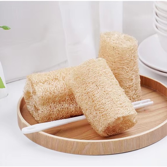 Köksstädassistent Naturlig Loofah Cup Brush