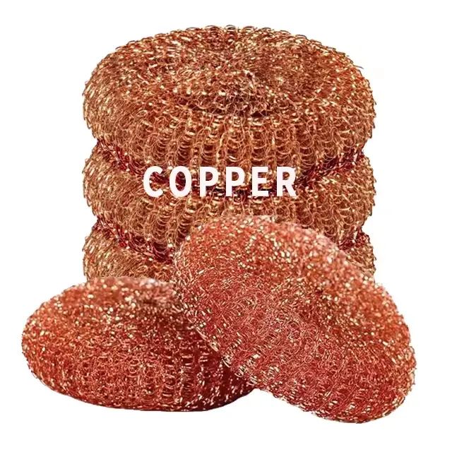 Pure Copper Mesh Cleaning Scourer Ball Kitchen Cleaning